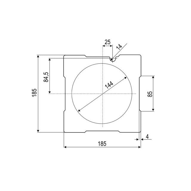Maico - Zubehör/Ersatzteile für Ventilatoren Distanzrahmen ECA15-EMA16 zur ECA150 Montage