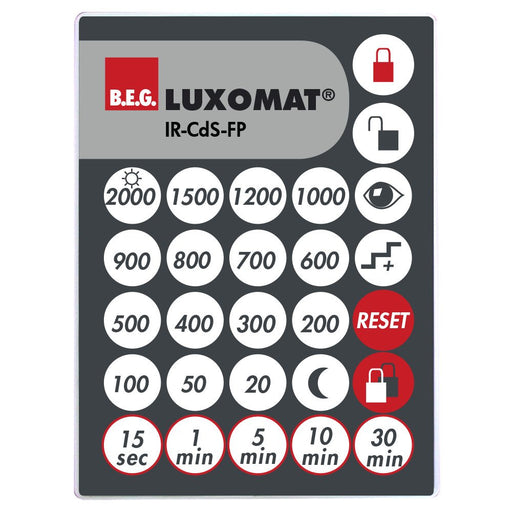 BEG Brück Electronic - Zubehör/Ersatzteile für Bewegungsmelder IR-Fernbedienung IR-CdS-FP
