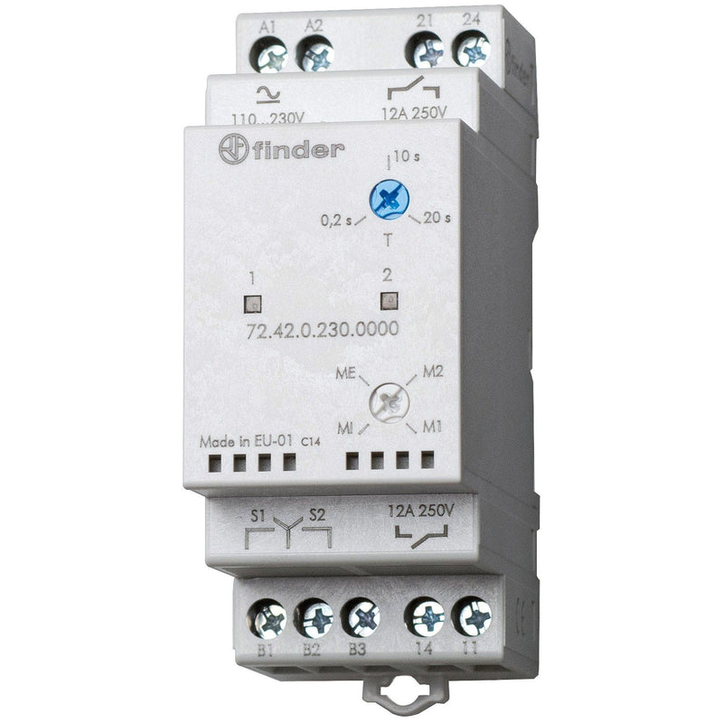 Finder - Füllstand-/Niveauüberwachungsgerät Umschaltrelais 72.42.0.024.0000 2S, 12A, 24V AC/DC