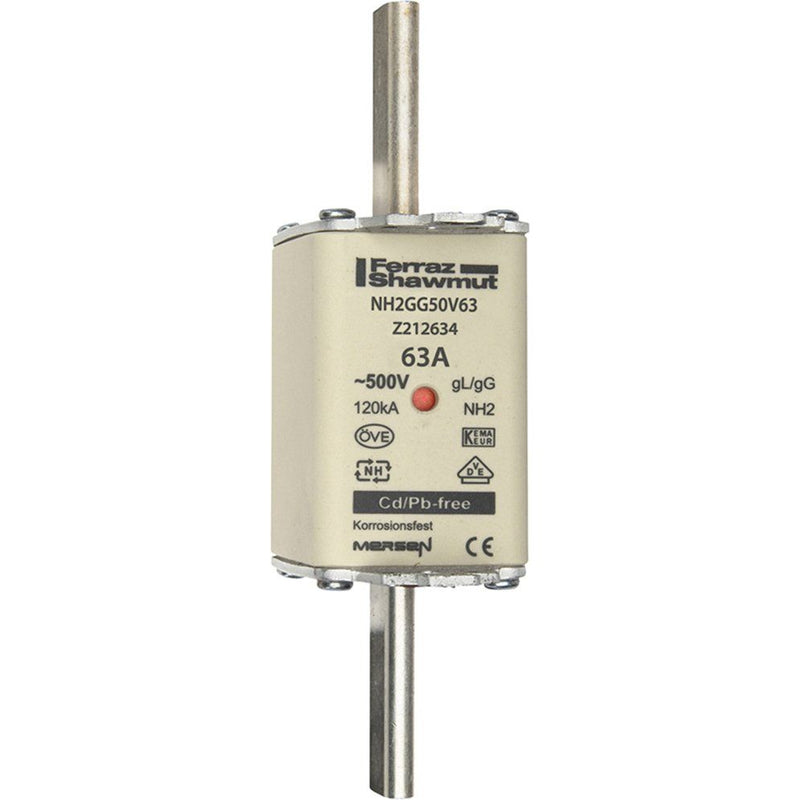 Mersen - Messersicherung NH-Sicherungseinsatz SF NH2GG50V63 Gr.2 gG 63A/500V KM