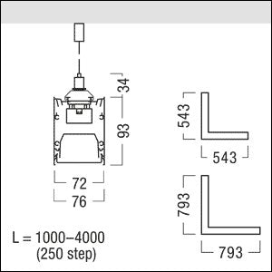Zumtobel Group - Decken - /Wandleuchte Eck - Kanal f.LED - Lichtlinie SLN2 - C CL  #42946301 930, weiß