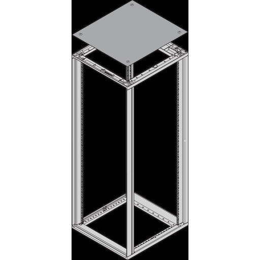 Schroff - Dach-/Bodenelement (Gehäuse/Schaltschrank) Dach einliegend 25230001 T500mm RAL7021