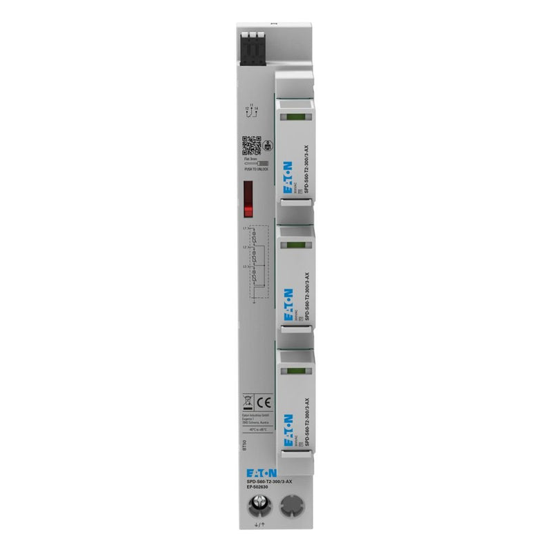 Eaton - Überspannungsableiter für Energietechnik/Stromversorgung Überspannungsableiter SPD-S60-T2-300/3-AX T2 60mm
