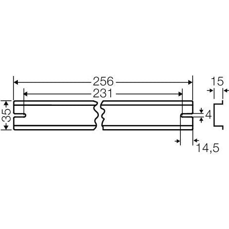 Hensel - Tragschiene DK TS 35 XXmm für KF35