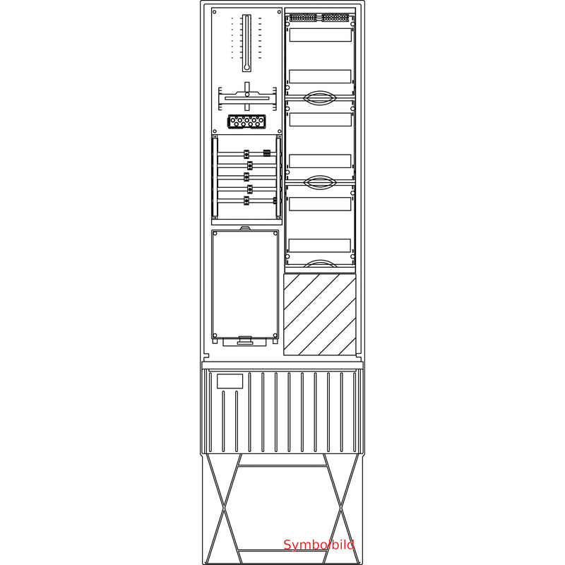 Elsta Mosdorfer - Zähler-Komplettschrank Zähleranschlusssäule ZS341.W1.24 A340 W1 1Z 3.HZ 24TE