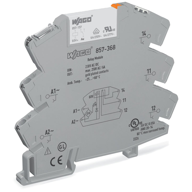 WAGO - Schaltrelais Kleinschaltrelais m.Sockel 857-368 230VAC/DC 6A 1W