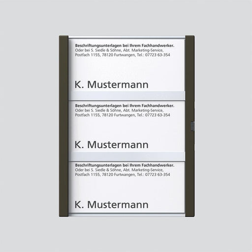 Siedle&Söhne - Zubehör/Ersatzteile für Türkommunikation Namensschild graph-met kpl 200029043-00 f.TM 611-3 GM