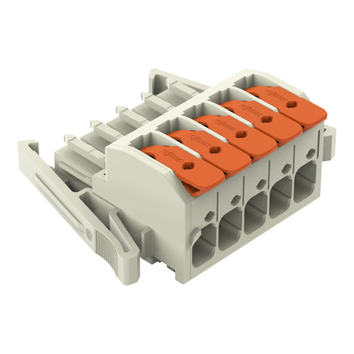 WAGO GmbH & Co. KG - Ein- und mehrpolige Klemmenleiste 1-Leiter-Federleiste 831-1105/037-000 Push-inCAGECLAMP,lgr − 12 Stück