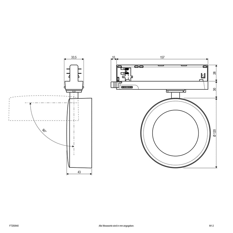 EVN Lichttechnik - Downlight/Strahler/Flutlicht LED-Schienenstrahler FT250940
