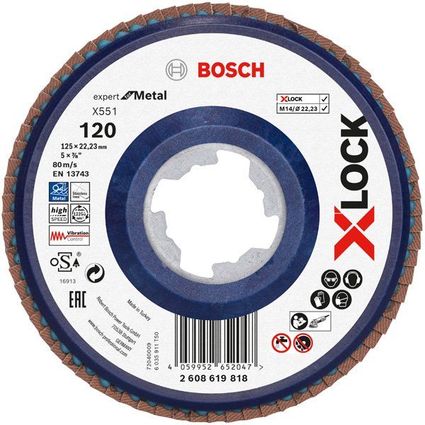Bosch - Trenn-/Schleifscheibe X-LOCK-Fächerschleifscheib 2608619818 (VE10) eX551 Expert for