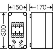 Hensel - Sicherungskasten Sicherungsgehäuse Mi 4150 NH00 3p. 125A+PE+N