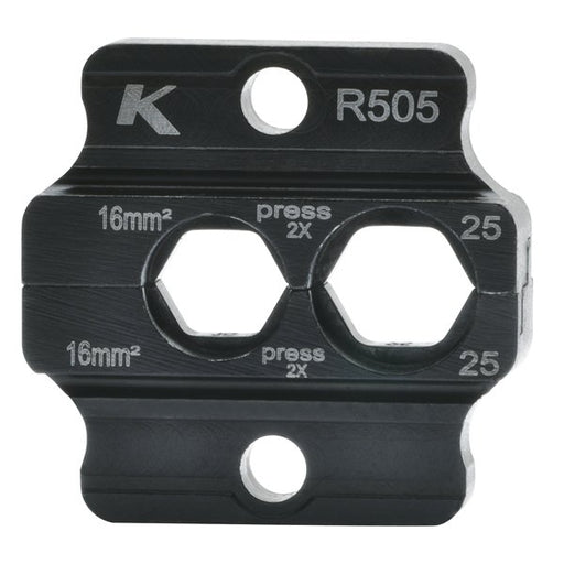 Klauke - Einsatz für Presswerkzeug Kabelschuhe/Verbinder, Aderendhülsen, Schirmanschluss Presseinsatz R505 16-25
