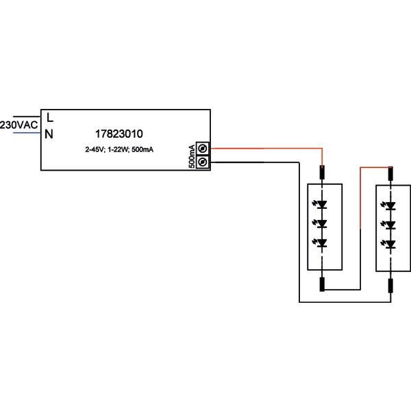 Brumberg Leuchten - LED-Betriebsgerät LED-Konverter 17823010 500mA nicht dimmbar