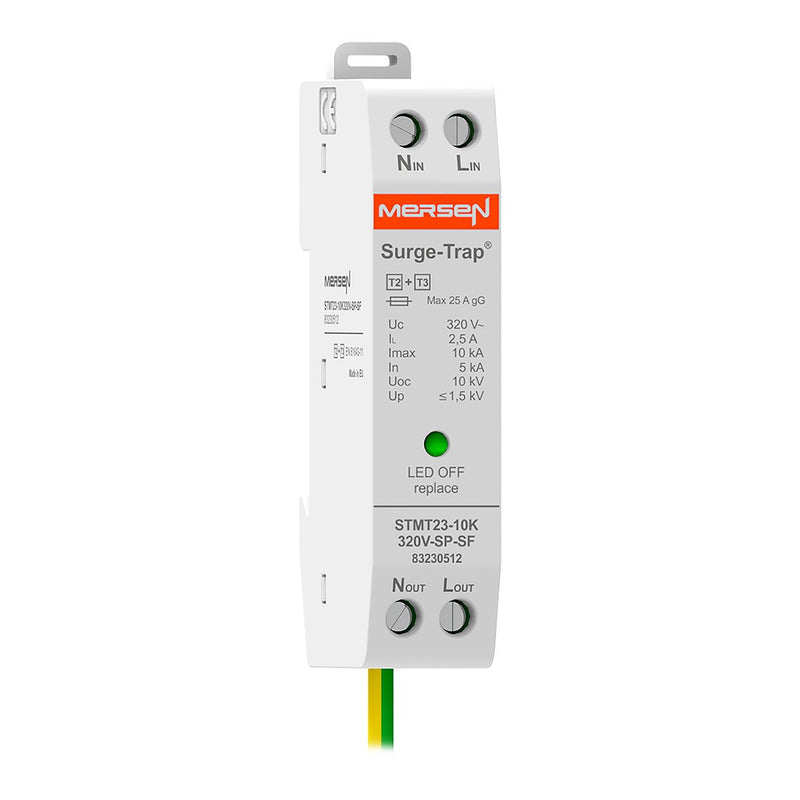 Mersen - Überspannungsableiter für Energietechnik/Stromversorgung Überspannungsableiter STMT23-10K320V-SP-SF Typ2+3 10kA Uc230V