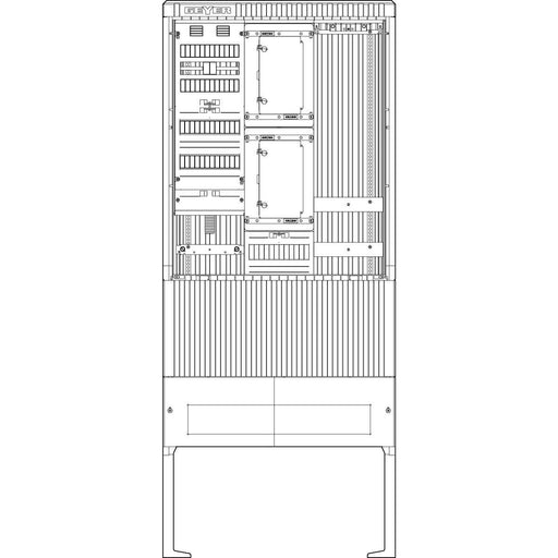 ABN - Zähler-Komplettschrank Zähleranschlusssäule SZ207ZL2401A 2 ZPAPZ Leerpl. 4pol