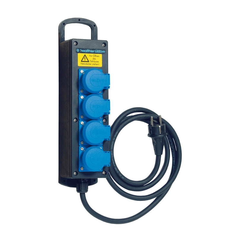 Walther Werke - CEE-Steckdosen-Kombination (IEC 60309) Steckdosenleiste 6400010A Tragb.Vollgummi 16A