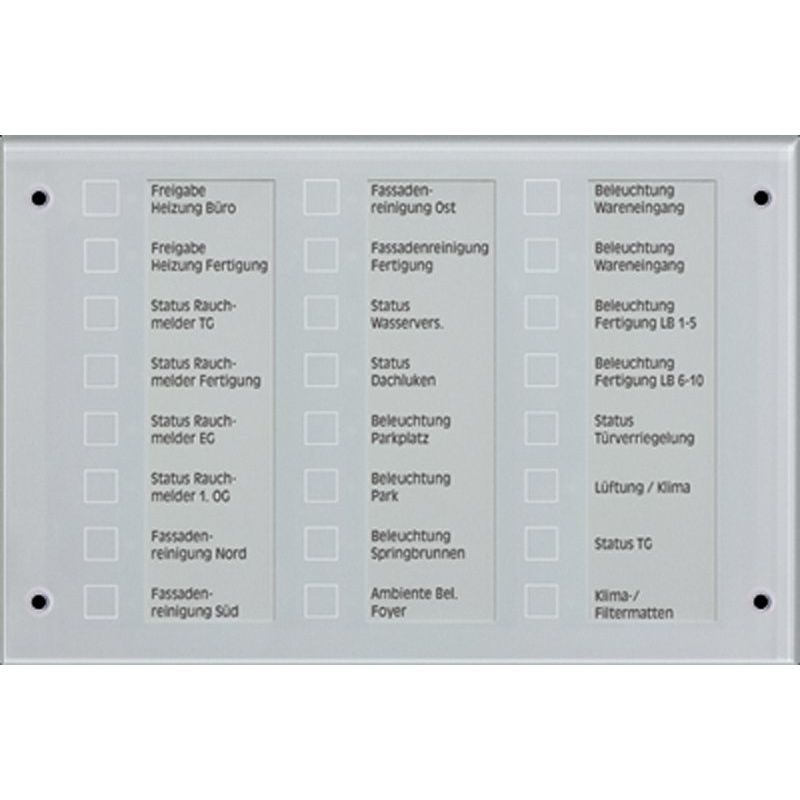 Jung - Bussystem-Melde-/Bedientableau KNX Melde-/Bedientableau MBT 2424 mit Alugehäuse