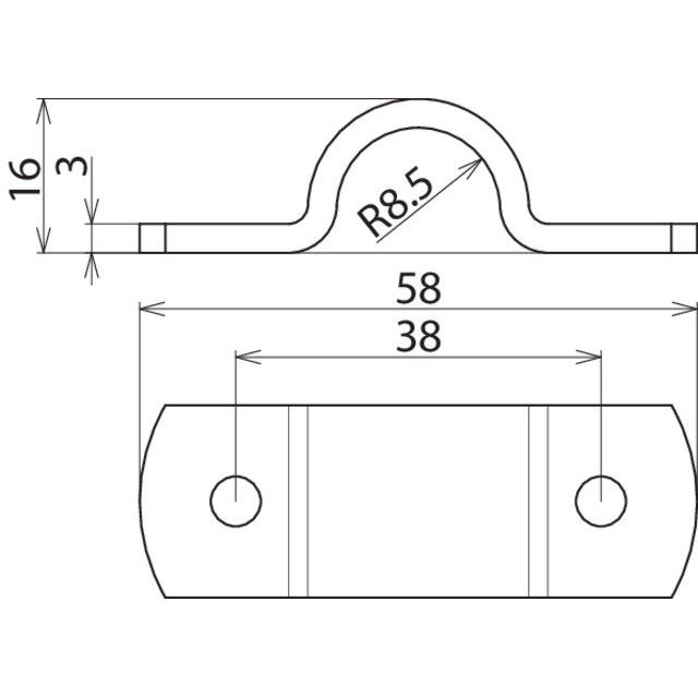 DEHN - Zubehör/Ersatzteile für Erdung und Blitzschutz Überleger Al ZSUEL162XM6LA38V2A Rd16 L38 mm, 2xM6 − 100 Stück