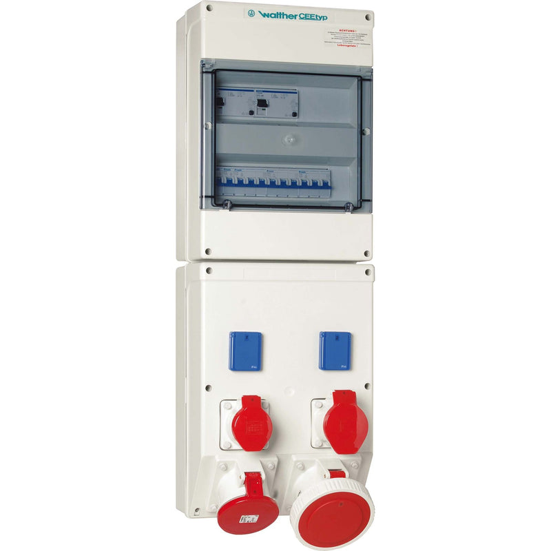 Walther Werke - CEE-Steckdosen-Kombination (IEC 60309) Steckdosenkombination 68591AE Wandgehäuse