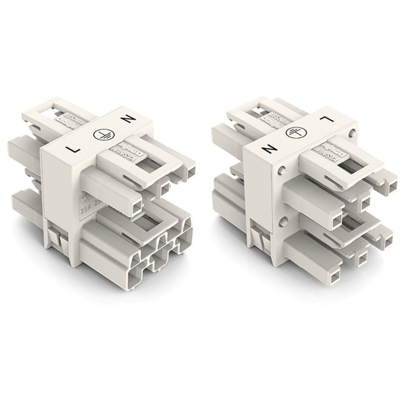 WAGO - Kompaktverteiler für steckbare Gebäudeinstallation Verteiler 770-657 250V 25A 3p. weiß − 50 Stück