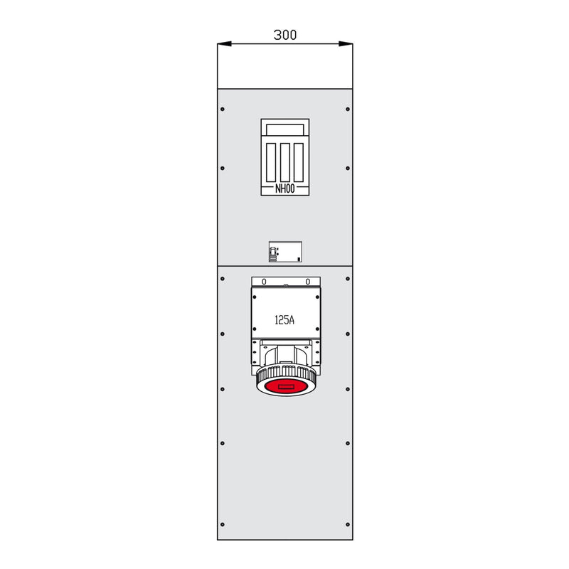 Walther Werke - Baustromverteiler Wechselmodul 86030011 RCD 1 CEE-Abgang