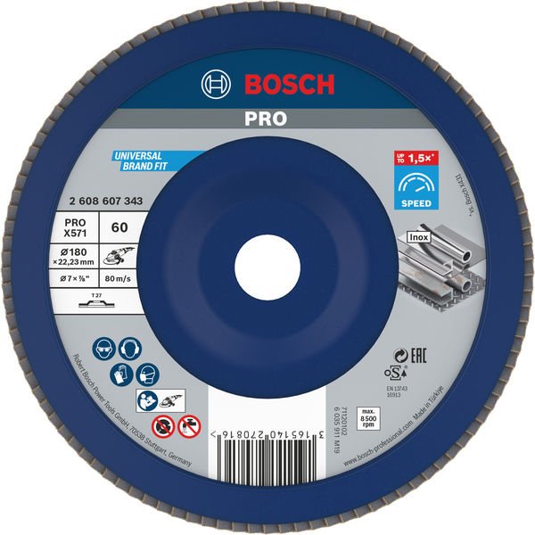 Bosch - Trenn-/Schleifscheibe PRO X571 2608607343 Fächerschleifscheibe