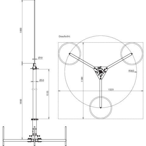 DEHN - Fangeinrichtung für Blitzschutz Fangmast FM D50 10 29 #819380 00GFKAL DBS KB STTZN