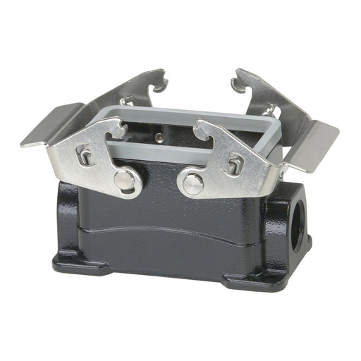 Walther Werke - Gehäuse für Rechtecksteckverbinder Sockelgehäuse P741110MS BHT10 53mm hoch,sw