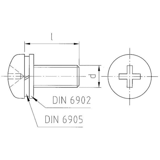 Dresselhaus - Maschinenschraube/Bolzen Z4-1 -4.8 -H 1807/001/01 5x10 DIN7985 galv.verz. − 3000 Stück