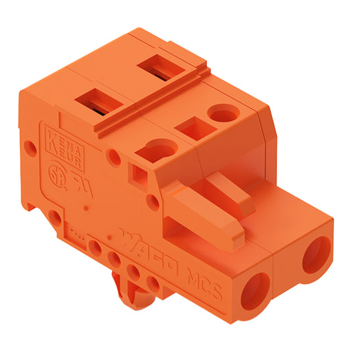 WAGO - Kabelsteckverbinder für Leiterplattensteckverbinder 1-Leiter-Federleiste 231-702/008-000 CAGECLAMP,2,5mm²,or − 100 Stück