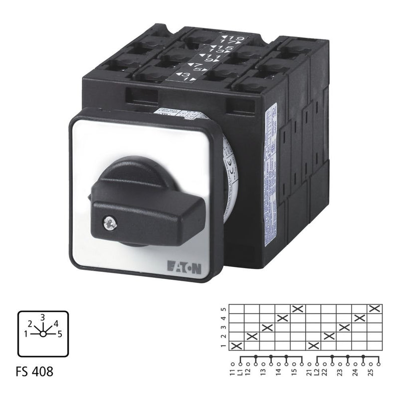 Eaton - Steuerschalter Stufenschalter T3 32A T3-5-15139/E 32A Einbau rastend
