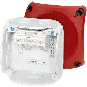 Hensel - Dose, Gehäuse für Montage auf der Wand/Decke Kabelabzweigkasten DK 0402 R 1,5-2,5qmm − 5 Stück