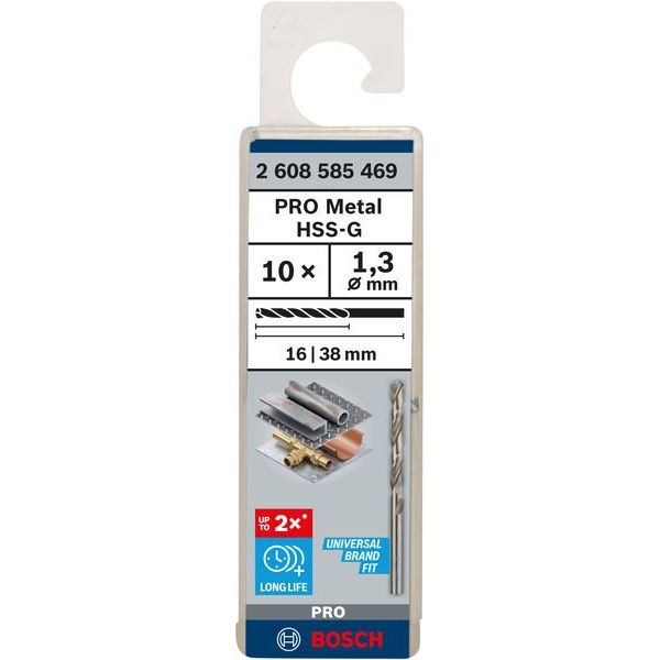 Bosch - Bohrer PRO Metal HSS-G 2608585469 Spiralbohrer 1,3 x