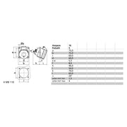Bals Elektrotech - CEE-Anbausteckdose (IEC 60309) Anbausteckdose geneigt 16A 12745 5p 500V 7h IP44