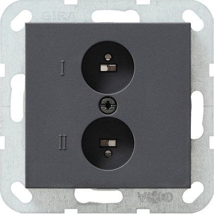 Gira - Einsatz/Abdeckung für Kommunikationstechnik Stereo-Steckdose anth 040228 System55