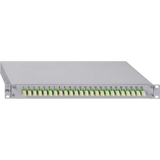 Rutenbeck - Patchpanel LWL Spleissbox 24xLSH OS2 APC grün ausziehbar, 19"/1HE − 1 Stück by Rutenbeck
