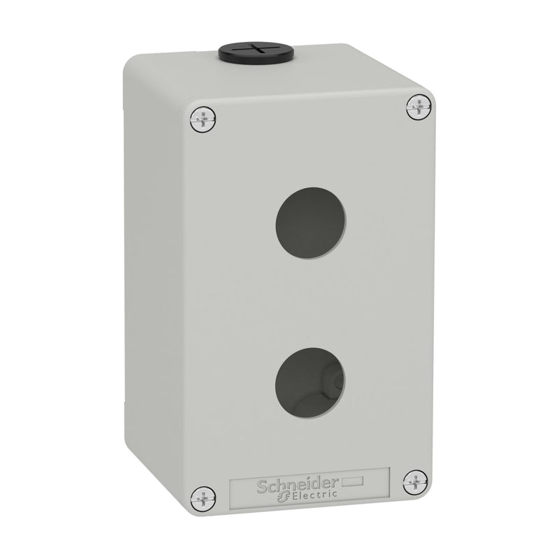 Schneider Electric - Gehäuse für Befehls- und Meldegeräte Leergehäuse XAP, Metall XAPD2502 grau, für 2x22mm
