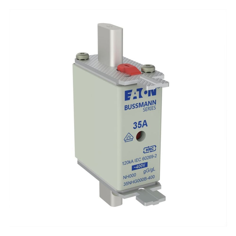 Eaton - Messersicherung Sicherungseinsatz Nieders. 35NHG000B-400 35A AC 400V 120kA − 3 Stück