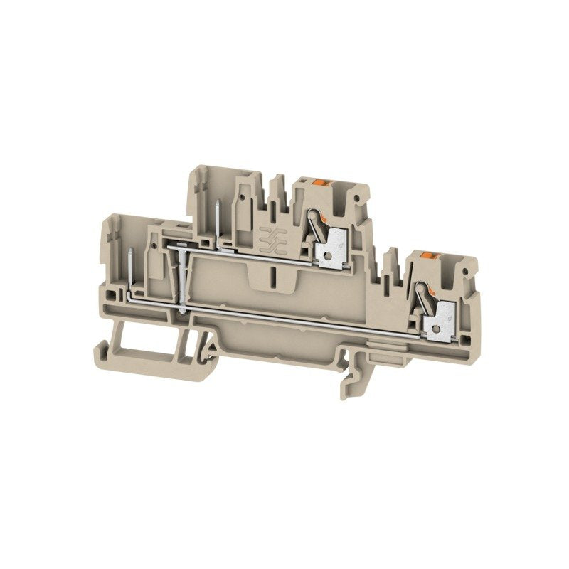 Weidmüller - Durchgangs-Reihenklemme Durchgangsreihenklemme APGTB 2.5 2T VL 4C/2 0,14-2,5 qmm, beige − 50 Stück