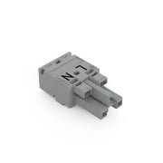 WAGO - Steckverbinder für steckbare Gebäudeinstallation Buchse 2-polig 770-242/060-000 Kod. B,grau − 100 Stück