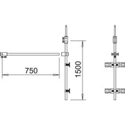 OBO Bettermann - Fangeinrichtung für Blitzschutz Iso-Combi-Set 101 3-ES-16 f.3-Eck Befestigung