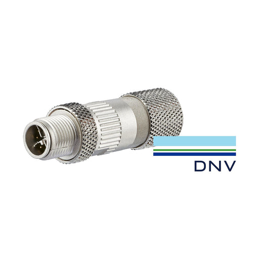 Metz Connect - Rundsteckverbinder, feldkonfektionierbar (Industriesteckverbinder) M12 Stecker MNF881A315-DNV1 X-kodiert IP67 − 10 Stück