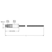 Turck - Rundsteckverbinder, feldkonfektionierbar (Industriesteckverbinder) Versorgungsleitung RSP44PLA-5/TXL M12-Power