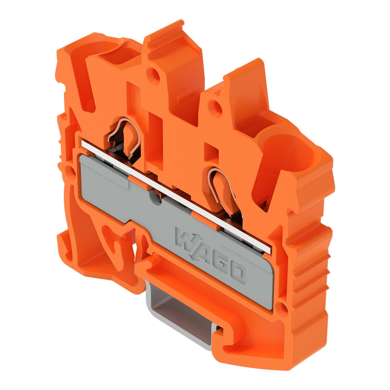 WAGO - Durchgangs-Reihenklemme 2-LeiterMini-Durchgangskl. 2052-1202 2,5 mm²,orange − 100 Stück