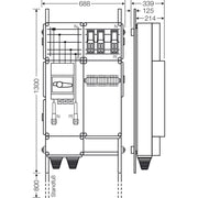 Hensel - Verteilerschrank für Energieversorgung Ladeverteiler Mi EV 43kW 3000 b. z. 3 Ladepunkte