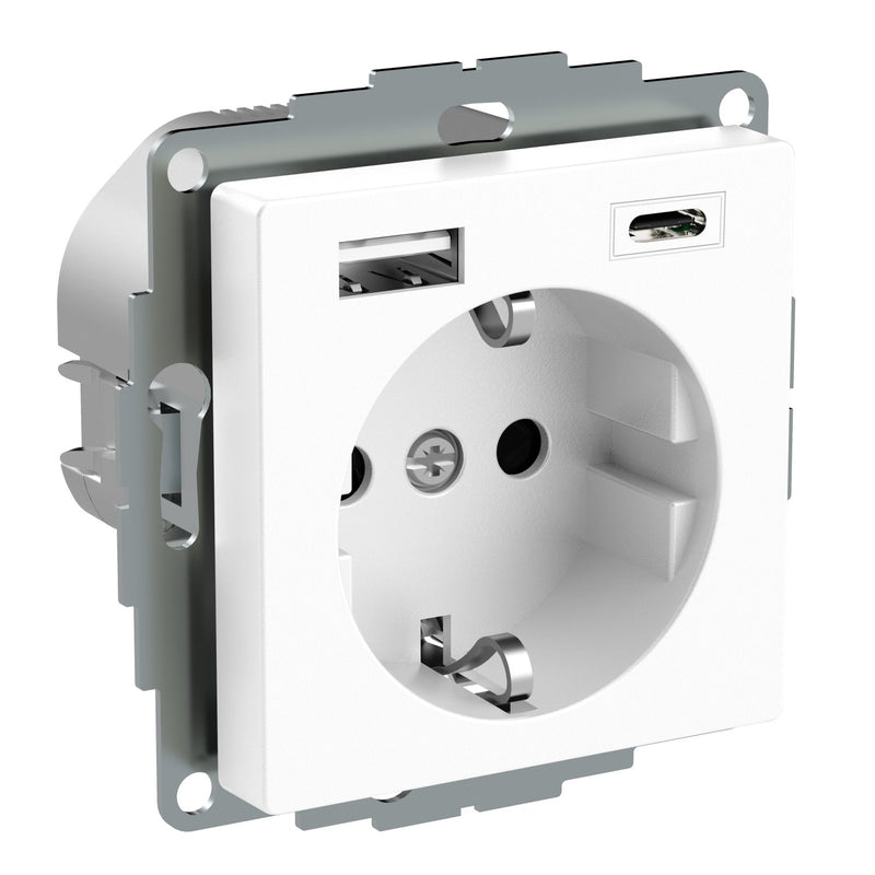 Elso - Steckdose m. USB-Ladegerät WDE002174 TypA u. TypC/3,0A ws