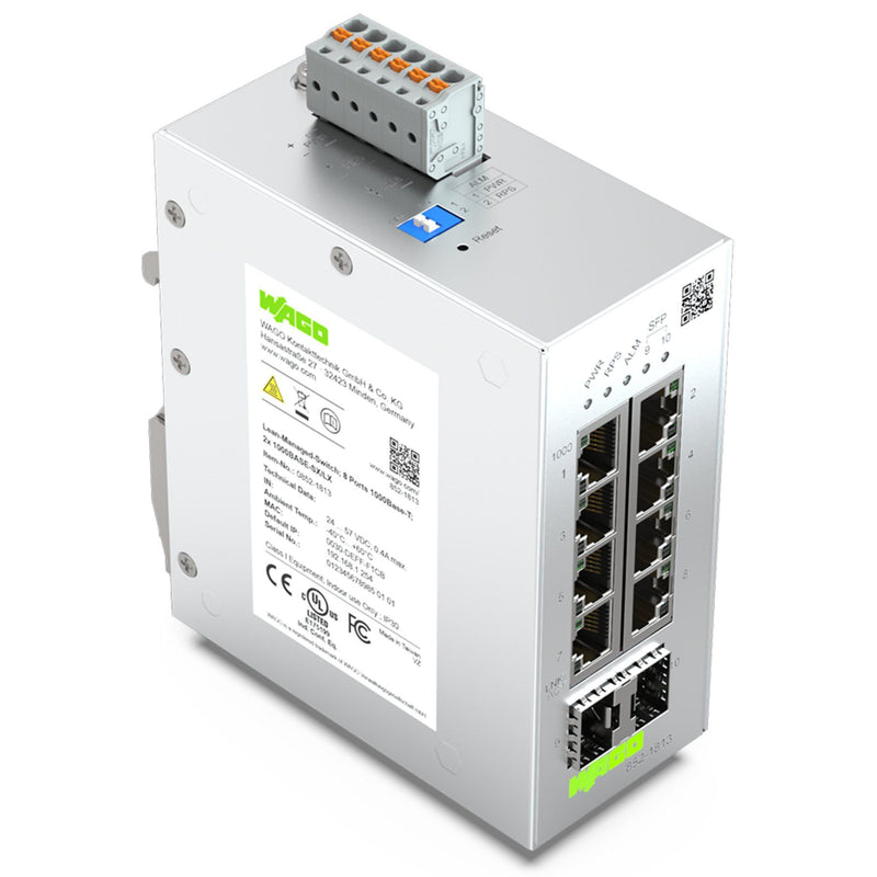 WAGO - Netzwerk Switch Lean-Managed-Switch 852-1813 8-port 1000BASE-T
