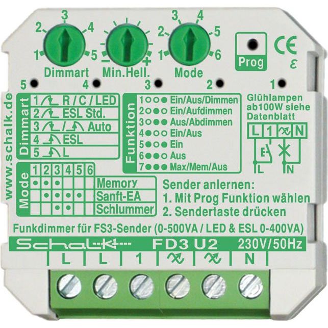 Schalk - Dimmer Funk-Universal-Dimmer FD3 U2