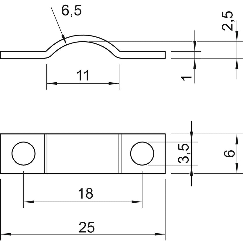 OBO Bettermann - Befestigungsschelle für Kabel/Rohre Zugentlastungsschelle 7902 6 G − 100 Stück