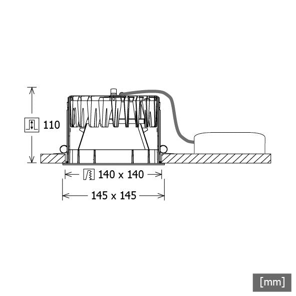 LTS Licht&Leuchten - Downlight/Strahler/Flutlicht LED-Einbaudownlight FLIQ 300.2040.01DAws 24W 4000K ET145 DALI